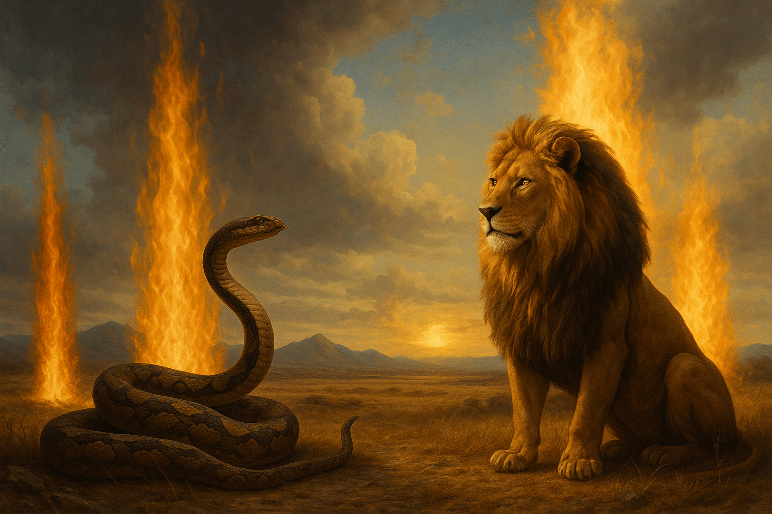 🐍🦁 The Origin of the Seralion — The Lion of the Coiled Sun
